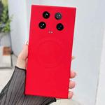 For Xiaomi 14 Ultra Solid Color Liquid Silicone MagSafe Magnetic Phone Case(Red)