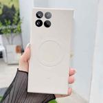 For Xiaomi 15 Pro Solid Color Liquid Silicone MagSafe Magnetic Phone Case(Antique White)