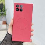 For Xiaomi 15 Pro Solid Color Liquid Silicone MagSafe Magnetic Phone Case(Camellia Red)