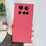 For Xiaomi 15 Ultra Solid Color Liquid Silicone MagSafe Magnetic Phone Case(Camellia Red)
