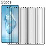 For OnePlus 12R 25pcs Full Glue 9H HD 3D Curved Edge Tempered Glass Film(Black)