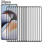 For OnePlus Ace 2 25pcs Full Glue 9H HD 3D Curved Edge Tempered Glass Film(Black)