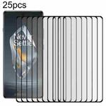 For OnePlus Ace 3 25pcs Full Glue 9H HD 3D Curved Edge Tempered Glass Film(Black)