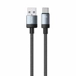 WK WDC-97 Kingkong Ruike Series Braided Charging Data Cable, USB to USB-C / Type-C Port, Length: 1m(Black)