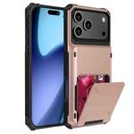 For iPhone 17 Pro Scratch-Resistant Shockproof Heavy Duty Rugged Armor Phone Case(Rose Gold)