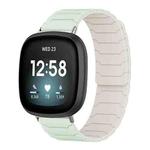 For Fitbit Versa 4 / 3 / Sense 2 / Sense xDfind Magnetic Silicone Watch Band(Mint Green Starlight)