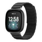 For Fitbit Versa 4 / 3 / Sense 2 / Sense xDfind Magnetic Silicone Watch Band(Black)