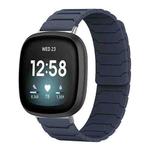 For Fitbit Versa 4 / 3 / Sense 2 / Sense xDfind Magnetic Silicone Watch Band(Midnight Blue)