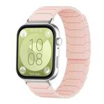 For Huawei Watch Fit4 / Fit4 Pro / Fit3 xDfind Magnetic Silicone Watch Band(Pink Sand)