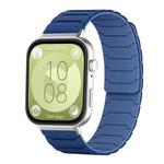 For Huawei Watch Fit4 / Fit4 Pro / Fit3 xDfind Magnetic Silicone Watch Band(Navy Blue)