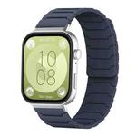 For Huawei Watch Fit4 / Fit4 Pro / Fit3 xDfind Magnetic Silicone Watch Band(Midnight Blue)