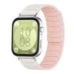 For Huawei Watch Fit4 / Fit4 Pro / Fit3 xDfind Magnetic Silicone Watch Band(Starlight Pink Sand)