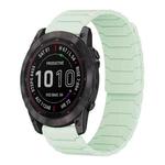 For Garmin Fenix 8/7X/6X/5X 26mm xDfind Magnetic Silicone Watch Band(Mint Green)