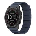 For Garmin Fenix 8/7X/6X/5X 26mm xDfind Magnetic Silicone Watch Band(Midnight Blue)