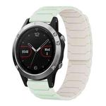 For Garmin Fenix 8/7/6/5 22mm xDfind Magnetic Silicone Watch Band(Mint Green Starlight)