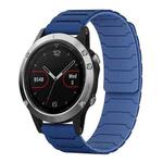 For Garmin Fenix 8/7/6/5 22mm xDfind Magnetic Silicone Watch Band(Navy Blue)