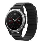For Garmin Fenix 8/7/6/5 22mm xDfind Magnetic Silicone Watch Band(Black)