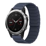 For Garmin Fenix 8/7/6/5 22mm xDfind Magnetic Silicone Watch Band(Midnight Blue)