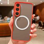 For Samsung Galaxy S21 FE 5G Hawkeye Skin Feel MagSafe Phone Case(Red)