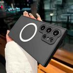 For Samsung Galaxy S23 Ultra 5G Hawkeye Skin Feel MagSafe Phone Case(Black)