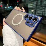 For Samsung Galaxy S23 Ultra 5G Hawkeye Skin Feel MagSafe Phone Case(Royal Blue)