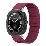 For Samsung Galaxy Watch Ultra / Ultra 2025 xDfind Magnetic Silicone Watch Band(Wine Red)