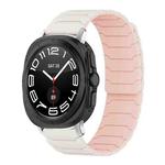 For Samsung Galaxy Watch Ultra / Ultra 2025 xDfind Magnetic Silicone Watch Band(Starlight Pink Sand)