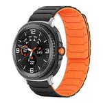 For Samsung Galaxy Watch8 / 8 Classic xDfind Magnetic Silicone Watch Band(Black Orange)