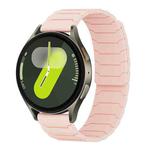 For Samsung Galaxy Watch 7 / 6 / 5 / FE xDfind Magnetic Silicone Watch Band(Pink Sand)