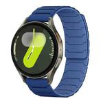 For Samsung Galaxy Watch 7 / 6 / 5 / FE xDfind Magnetic Silicone Watch Band(Navy Blue)