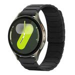 For Samsung Galaxy Watch 7 / 6 / 5 / FE xDfind Magnetic Silicone Watch Band(Black)
