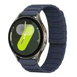For Samsung Galaxy Watch 7 / 6 / 5 / FE xDfind Magnetic Silicone Watch Band(Midnight Blue)