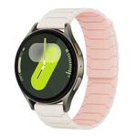 For Samsung Galaxy Watch 7 / 6 / 5 / FE xDfind Magnetic Silicone Watch Band(Starlight Pink Sand)