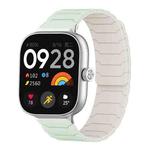 For Xiaomi Smart Band 9 Pro/8 Pro/Redmi Watch 5/4 xDfind Magnetic Silicone Watch Band(Mint Green Starlight)