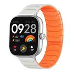 For Xiaomi Smart Band 9 Pro/8 Pro/Redmi Watch 5/4 xDfind Magnetic Silicone Watch Band(Starlight Orange)