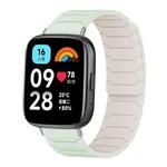 For Redmi Watch 3 Active / Watch 3 Lite xDfind Magnetic Silicone Watch Band(Mint Green Starlight)