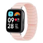 For Redmi Watch 3 Active / Watch 3 Lite xDfind Magnetic Silicone Watch Band(Pink Sand)