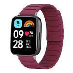 For Redmi Watch 3 Active / Watch 3 Lite xDfind Magnetic Silicone Watch Band(Wine Red)