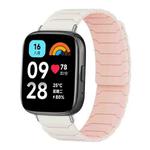 For Redmi Watch 3 Active / Watch 3 Lite xDfind Magnetic Silicone Watch Band(Starlight Pink Sand)