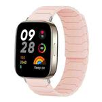 For Redmi Watch 3 xDfind Magnetic Silicone Watch Band(Pink Sand)