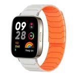 For Redmi Watch 3 xDfind Magnetic Silicone Watch Band(Starlight Orange)