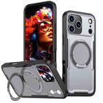 For iPhone 17 Pro Metal 360 Degree Rotation Holder MagSafe Phone Case(Grey)