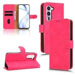 For Fujitsu Arrows Alpha F-51F Skin Feel Magnetic Flip Leather Phone Case(Rose Red)