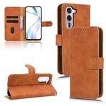 For Fujitsu Arrows Alpha F-51F Skin Feel Magnetic Flip Leather Phone Case(Brown)