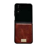 For Xiaomi Mix Flip 2 Crazy Horse Texture PU Phone Case(Red)