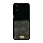 For Xiaomi Mix Flip 2 Crazy Horse Texture PU Phone Case(Green)
