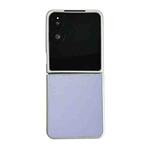 For Xiaomi Mix Flip 2 Silver Frame Morandi Leather Texture Phone Case(Purple)