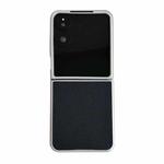 For Xiaomi Mix Flip 2 Silver Frame Morandi Leather Texture Phone Case(Black)