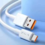 ZGA CB05 5A USB to Type-C Fully Compatible Fast Charging Data Cable, Length: 1m(White)