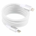 ZGA CB12 27W Type-C to 8 Pin Aluminum Alloy Magnetic Data Cable, Length: 1m(White)